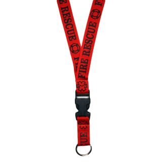 Fire Department Firefighter Rescue Lanyard Badge Id Holder Key Ring