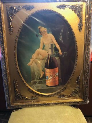 Vintage Schlitz Beer Fairy Framed Lithograph