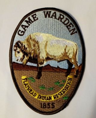 Flathead Indian Reservation Game Warden Montana Police Patch Tribal Combine Post