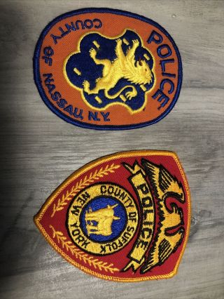 Nassau & Suffolk County Ny Police Patches (long Island Li Pd Ny)