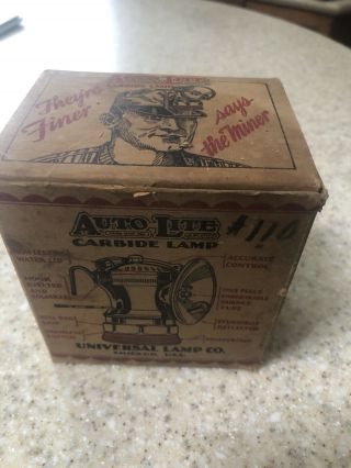 Miners Auto - Lite Carbide Lamp With Box