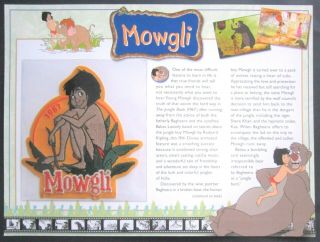 Willabee & Ward Disney Collector Card/patch Mowgli 1967 The Jungle Book