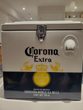 Stainless Steel (metal) Corona Beer Cooler - Vintage Style - 15l W/ Bottle Opener