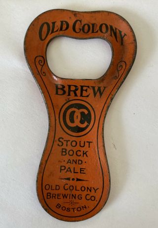 Old Colony Brew Brewing Co.  Boston Ma Stock Bock Pale Beer 1920’s? Adv.  Opener