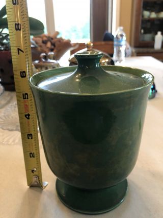 Vintage Red Wing Pottery,  Jar With Lid,  Green,  No Chips