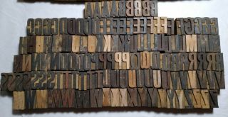 Antique Vtg 188 Pc 1 & 3/8 " Wood Letterpress Print Block A - Z Letters ’s W/xtras