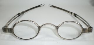 Antique Ca.  1825 H.  Adams Coin Silver Spectacles Vintage Eyeglasses