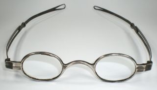 Antique Ca.  1825 D.  Chandler,  York Coin Silver Spectacles Vtg Eyeglasses