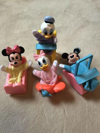 Disney Soft Tots Baby Daisy,  Donald,  Mickey,  Minnie,  Crib,  Mattel Toy 1991