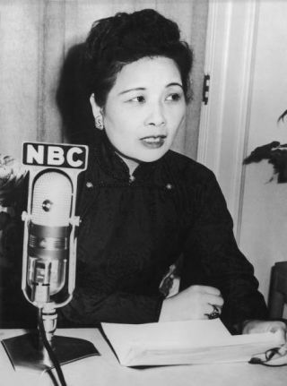 Old Large Photo China Military Hero Madame Chiang Kai Shek Soong May - Ling No 2