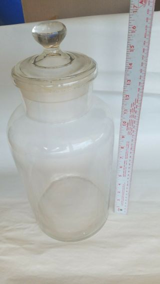 Antique Apothecary Medicine Bottle/jar W/ Glass Stopper - 2 1/2 Gallon Capacity