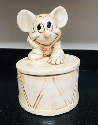 Vintage Walt Disney Productions Mickey Mouse With Drum Cookie Jar