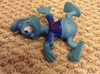 Vintage - Walt Disney Productions - Donald Duck - Rubber Toy Figure - Blue