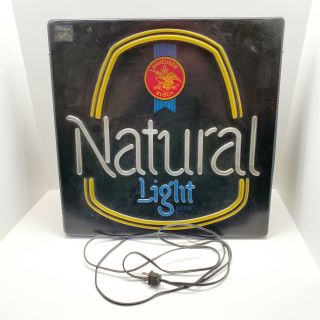Vintage Natural Light Beer Lighted Bar Sign Advertising Breweriana Not