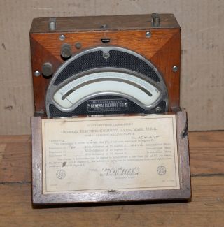 1920 General Electric Volt Meter Antique Electrical Gauge Collectible Industrial
