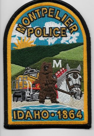 Montpellier Police State Idaho Id Train Horse Colorful