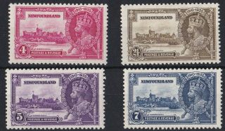 Auct427) Newfoundland 1935 Kgv Silver Jubilee,  4c,  5c,  7c & 24c Set Of 4,  Muh