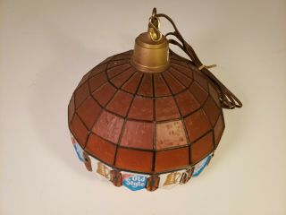 Heileman’s Advertising Old Style Beer Tiffany Style 10 " Plastic Hanging Light