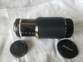 Vintage Nikon Zoom - Nikkor 80 - 200mm 1:4 Lens 269508 W/caps & Carry Case.  Japan