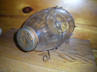 Vintage Cf Orvs Manchester Glass Minnow Trap