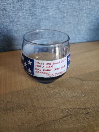 Vintage Apollo 11 First Man On The Moon Glass 1969 Neil Armstrong 8oz. 3