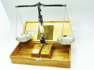 Vintage Clay Adams Co York Beam Balance Scale With Weights