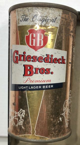 Griesedieck Bros.  Gb Gold Color Flat Top Can