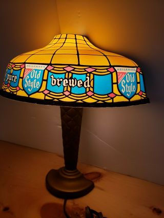 Old Style Lamp Sconce Lighted Beer Sign - G Heileman Brewing,  Lacrosse,  Wi 2