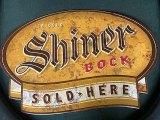 Shiner Bock Beer Here 30 " X 19 " Tin Sign Spoetzl Brewery Large Metal