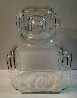 Fabulous Art Deco Glass Drug Apothecary Candy Container Display,  Cathedral Tiers