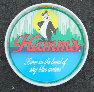Hamm’s Beer Serving Tray 13” 1981 Olympia Brewing Company Hamms Bear Metal Tray