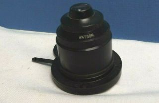 Microscope [ Substage Condenser ] W.  Watson { Iris & Filter Holder } 39 Mm [ Abbe