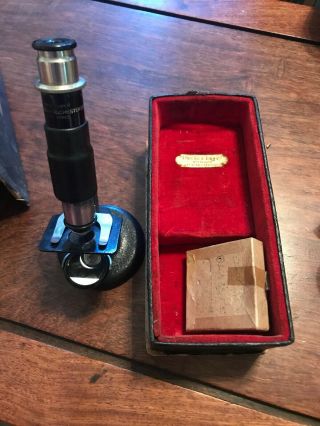 Wollensak - Rochester Usa 250 Power Microscope Vintage Broken Box