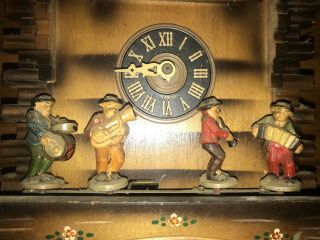 Vintage PARTS/REPAIR CUENDET EDELWEISS SWISS MUSICAL MOVEMENT CUCKOO Clock READ 2
