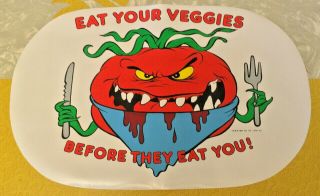 1991 Attack Of The Killer Tomatoes Set Of 2 Placemats Very Rare Vintage