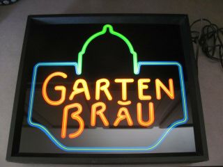 Capital Garten Bräu Brewery Light - Up Vintage Plastic Beer Sign Man Cave Bar
