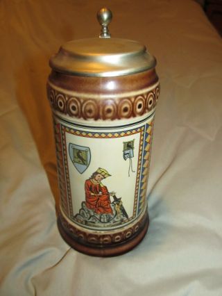 Authentic German Made Beer Stein Rein Zinn Made / Purchased In Deutschland.