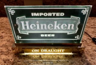 Heineken Dutch Holland Beer On Draught Lighted Advertising Cash Register Sign