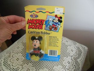 Mickey Mouse Catch Em Bobber On Card Zebco 1994