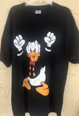 Vintage 90’s Angry Donald Duck Mickey & Co.  T - Shirt One Size Fits All (xl)
