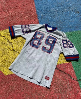 Vintage 80s York Giants Mark Bavaro 89 Sand Knit Nfl Football Jersey Large