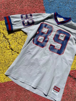 Vintage 80s York Giants Mark Bavaro 89 Sand Knit NFL Football Jersey Large 2