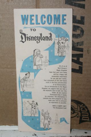 Vintage 1961 Welcome To Disneyland Brochure Guide Map Walt Disney Tomorrowland