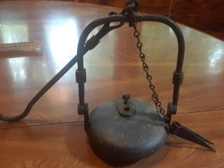 Unique/vintage " Betty Lamp " Hand Forged - Miners Oil Lamp