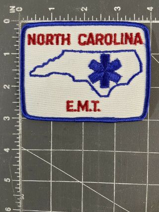 Vintage North Carolina E.  M.  T.  Patch Nc N.  C.  Emt Emergency Medical Technician Ems