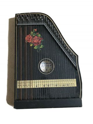 Vintage Zither Lap Harp - West Germany