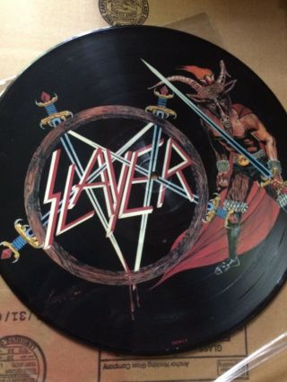 Slayer Show No Mercy Vintage Vinyl Record Picture Disc Venom Kiss 1987 Ghost