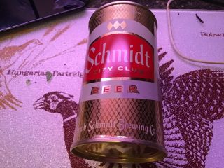 Schmidt City Club Beer Can Bank Top Ca.  1953 - 56 Dandy Stpaul Mn Not A Cone.