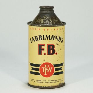 Thos W Farrimonds F.  B.  Cone Top Beer Can Newtown Brewery Wigan England Metal Box