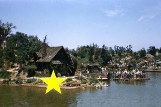 Disneyland 1956 Tom Sawyer Island Vintage Photo Kodachrome Slide Walt Disney 11